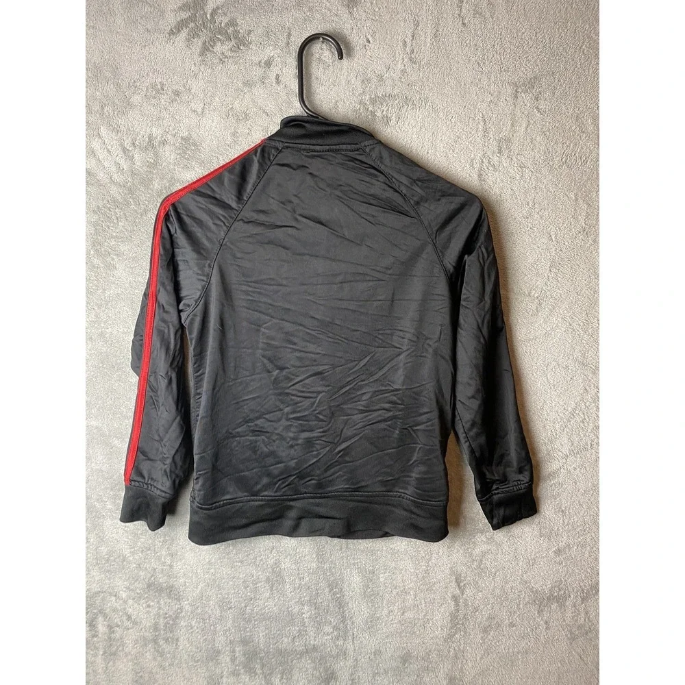 Starter Boys Medium Track Jacket Black Red Stripes